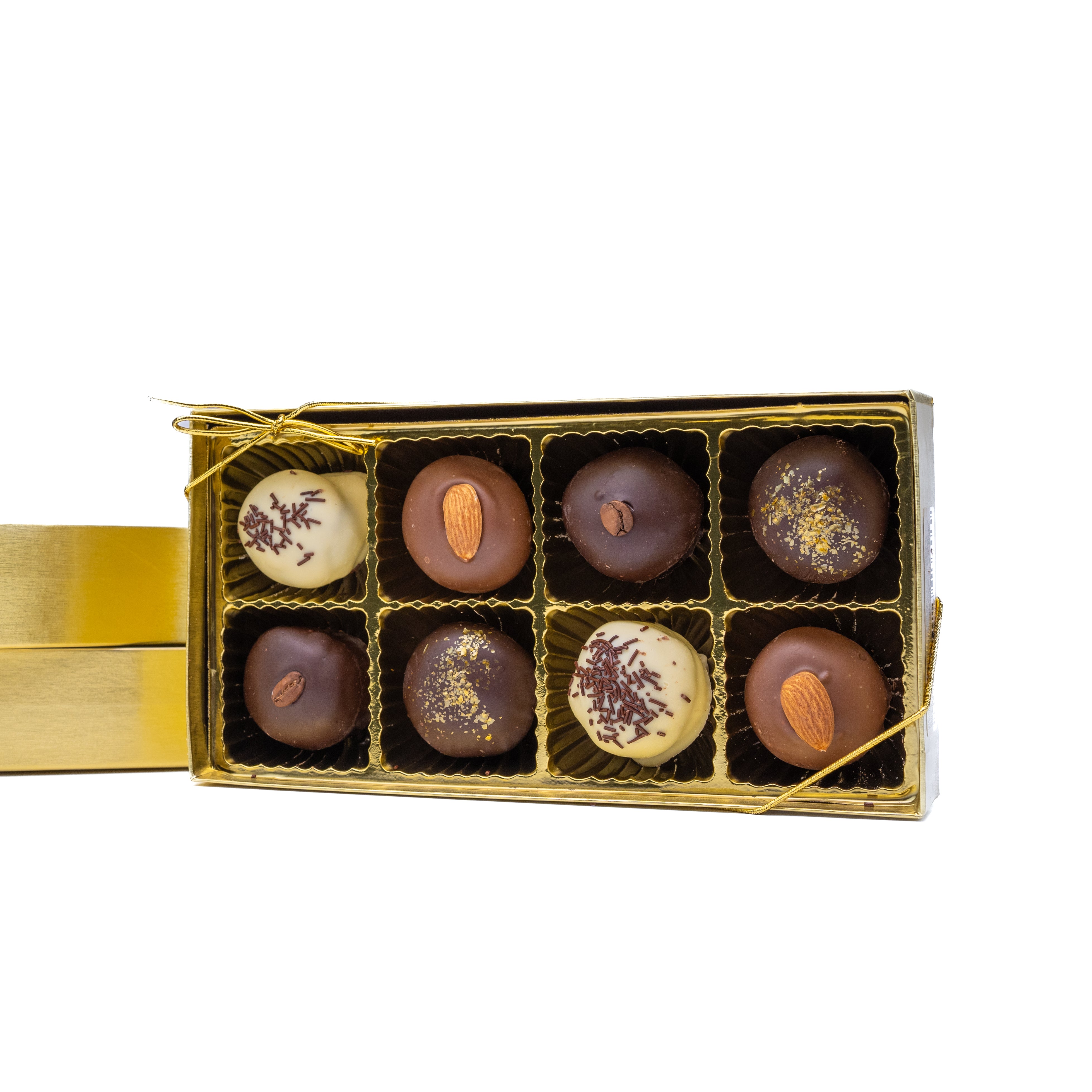 8 Piece Liqueur Truffle Gift Box – Chocolate Nugget Candy Factory